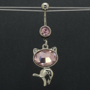 Украшение для пирсинга пупка. Кошка. MCD639