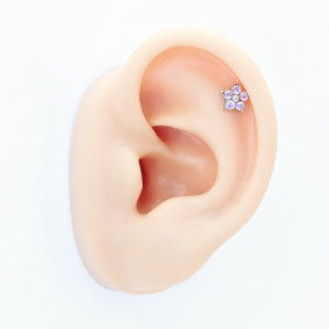 Интернал-лабрета 1,2 мм (набор). Цветок, цирконы. LI0383