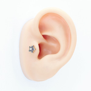 Интернал-лабрета 1,2 мм (набор). Цветок, цирконы. LI0383