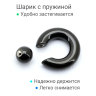 Кольцо для пирсинга Принц Альберт 10 мм, черное титановое покрытие. Шарик на пружине. BCRA00-SL Кольцо для пирсинга Принц Альберт 10 мм, черное титановое покрытие. Шарик на пружине. BCRA00-SL
