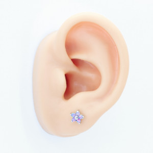 Интернал-лабрета 1,2 мм (набор). Цветок, опалы. LI0393