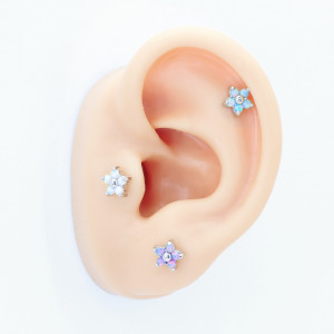 Интернал-лабрета 1,2 мм (набор). Цветок, опалы. LI0393