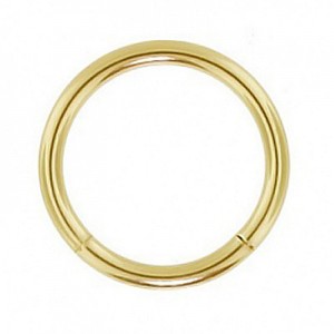 Кольцо сегментное 1,2 мм. Титан. Золотое анодированние. SEG16 Gold Ti