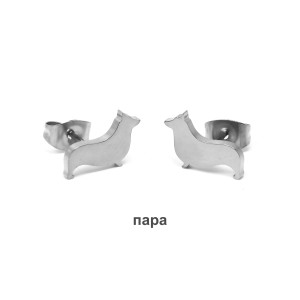 Серьги-гвоздики. Пара. Корги. SE3007-2