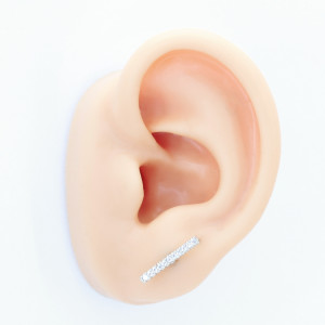 Штанга 1,2 мм, розовое золото. Цирконы. BBER6271