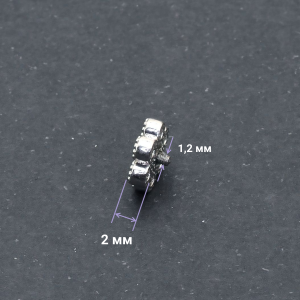 Интернал-накрутка для микродермалов и пирсинга с стержнем 1,6 мм. Цветок. IJF0209