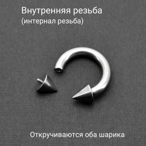 Интернал-циркуляр 4,0 мм для пирсинга Принц Альберт. Конусы. ICBRCN6