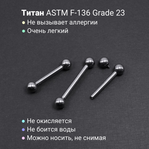 Интернал-штанга 2 мм. Титан. IBBT12