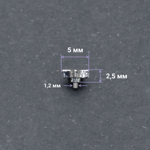 Интернал-накрутка для микродермалов и пирсинга с стержнем 1,6 мм. Звездочка. IJF0206