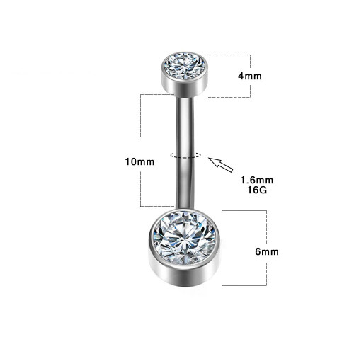 Интернал украшение для пирсинга пупка. Титан. IBNTJ009
