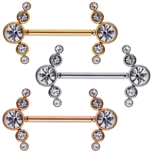 Украшения для пирсинга соска. Пара. Push-in. SNP672-2