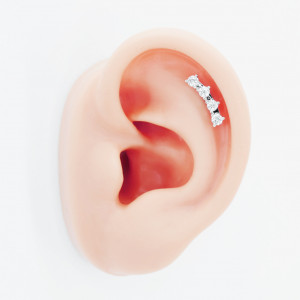 Штанга 0,8 мм. Четыре циркона. ES2522