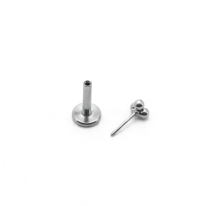 Лабрета 1,2 мм Push-in (без резьбы). Титан. ILTP1891