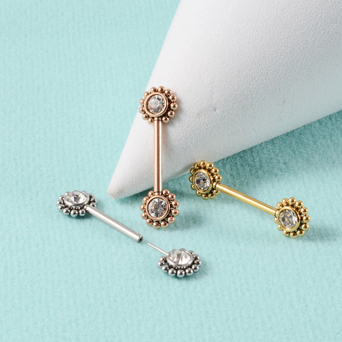 Украшение для пирсинга соска. Пара. Push-in. SNP674-2