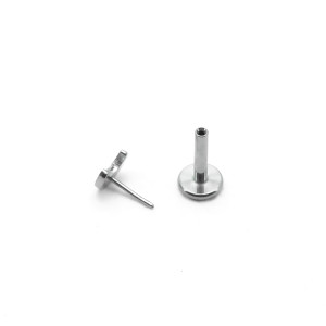 Лабрета 1,2 мм Push-in (без резьбы). Титан. Месяц 4х3 мм. ILTP1894