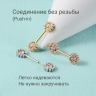 Украшение для пирсинга соска. Пара. Push-in. SNP675-2