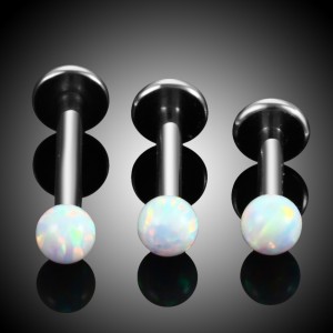 Интернал-лабрета 1,2 мм для пирсинга губы и уха. Накрутка из опала Sun & Ice. LBICS9944