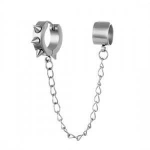 Серьга-кликер с каффом. 6 шипов, анодирование. SK3801