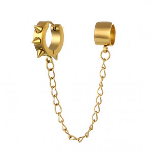 Серьга-кликер с каффом. 6 шипов, анодирование. SK3801