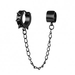 Серьга-кликер с каффом. 6 шипов, анодирование. SK3801