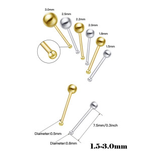 Нострила гвоздик 0,5 мм. Шарик 1,2 мм. NBSV12