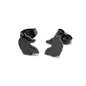 Серьга-гвоздик. Лиса. SE0359