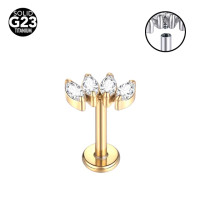 Интернал-лабрета 1,2 мм. Титан, золотое анодирование. ILBT5686