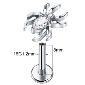 Интернал-лабрета 1,2 мм. Титан. Паук. ILBT7861