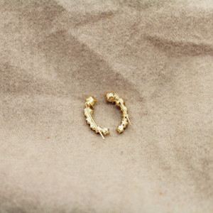 Серьги-каффы кристаллы, золото. Пара. EC31289