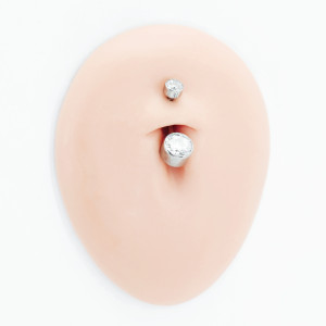 Интернал украшение для пирсинга пупка. Титан, золотое анодирование. IBNTJ8416