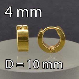 Серьга-кликер, золотое титановое покрытие. SK0119