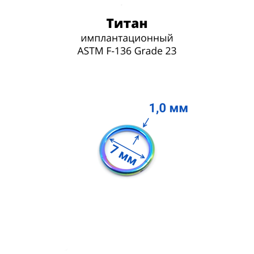 Кольцо сегментное 1,0 мм кликер. Титан. HSEGTA18