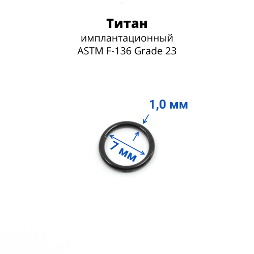 Кольцо сегментное 1,0 мм кликер. Титан. HSEGTA18