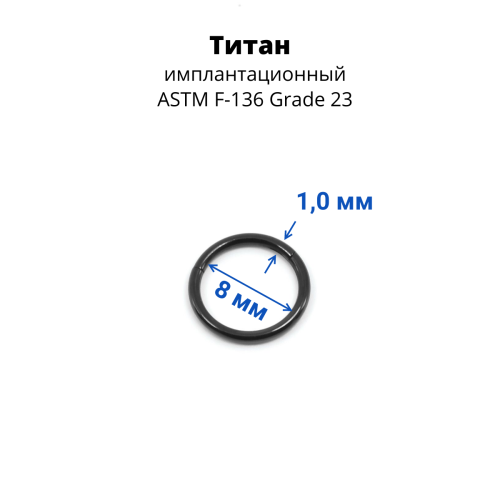 Кольцо сегментное 1,0 мм кликер. Титан. HSEGTA18