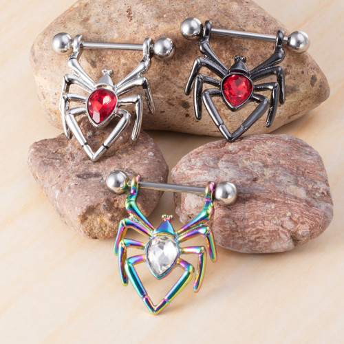 Украшения для пирсинга соска. Пауки. Пара. SNP7250-2