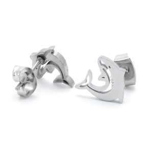 Серьги-гвоздики. Пара. Акулы. SE0374-2