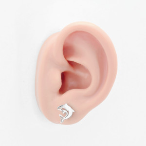 Серьги-гвоздики. Пара. Акулы. SE0374-2