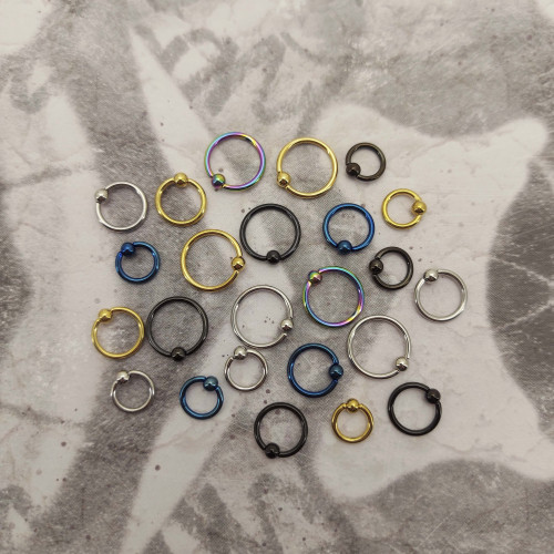 Кольцо 1,2 мм. Титан. Золотое анодирование. UTBCRE16g