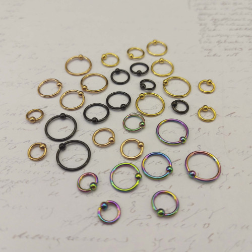 Кольцо 1,2 мм. Титан. Золотое анодирование. UTBCRE16g