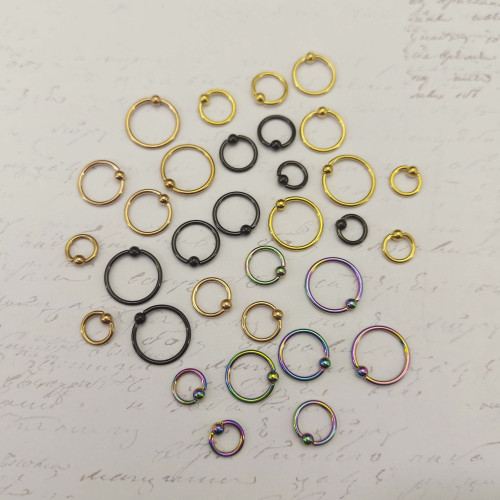 Кольцо 1,2 мм. Титан. Золотое анодирование. UTBCRE16g