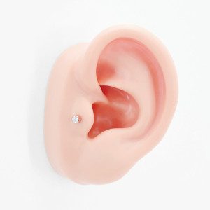 Интернал-лабрета 1,2 мм. Титан, кристалл, золотое анодирование. ILBTC16G