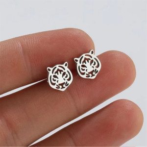 Серьги-гвоздики. Пара. Тигры. SE0369-2