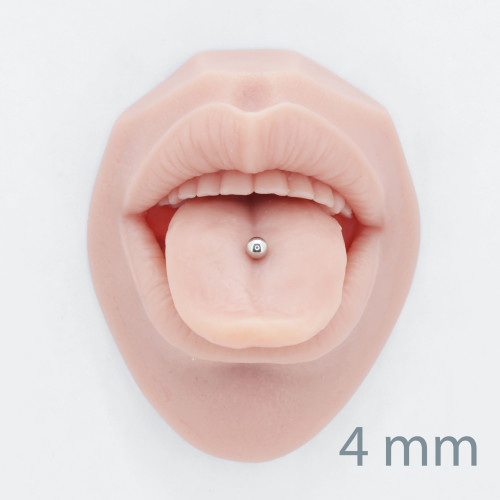 Штанга 1,6 мм для пирсинга языка и сосков. Титан, анодирование цвета розовое золото. BB14TGR