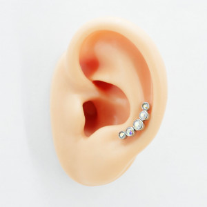 Штанга 1,2 мм. Пять кристаллов, 15,5 х 6 мм. BBER0874