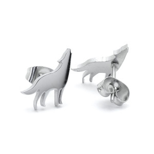 Серьги-гвоздики. Пара. Волки. SE0362-2