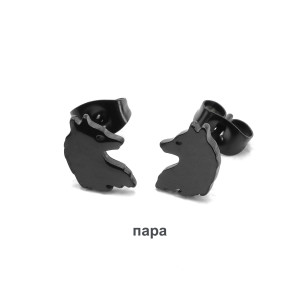 Серьги-гвоздики. Пара. Лисы. SE0359-2