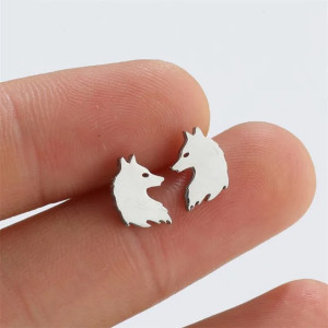 Серьги-гвоздики. Пара. Лисы. SE0359-2