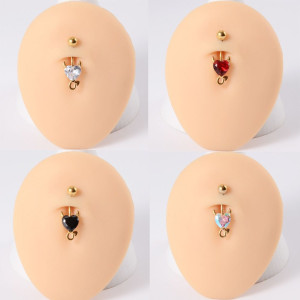 Украшение для пирсинга пупка. Сердце с рожками. MCDGZ0118