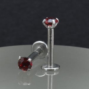 Интернал-лабрета 1,2 мм. Круглый циркон 3 мм. IL0095