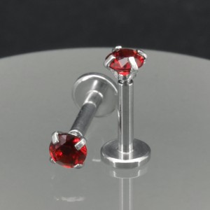 Интернал-лабрета 1,2 мм. Круглый циркон 3 мм. IL0095